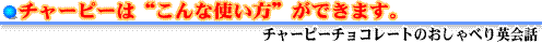 チャーピーはこんな使い方ができます