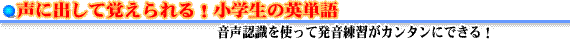 声に出して覚えられる！小学生の英単語