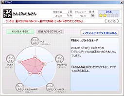 「バランスチェックモード」画面