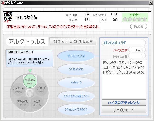 「レベルアップ」画面