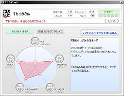 「バランスチェックモード」画面